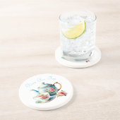 Tijd voor Tea Sandstone Onderzetter (Zijkant)