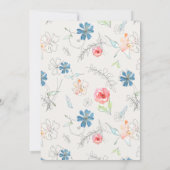 Tijd voor Tea Vrijgezellenfeest Whimsical Wildflow Kaart (Achterkant)