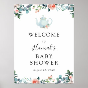 Tijd voor Thee Baby Shower Welkom Poster