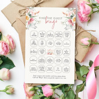 Tijd voor Thee Bloemen Vind het gast Bingo spel