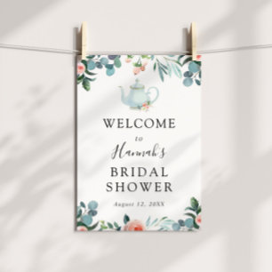 Tijd voor Thee Bruidsfeest Welkomstposter Poster