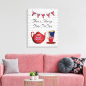 Tijd voor thee canvas afdruk (Insitu (Woonkamer))