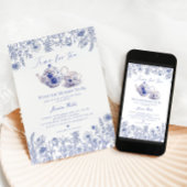 Tijd voor thee met de mama om te douchen kaart