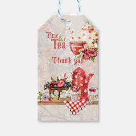 Tijd voor thee!  Retro Afternoon Tea Party Cadeaulabel