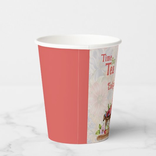 Tijd voor thee! Retro Afternoon Tea Party Papieren Bekers (Rechts)