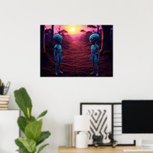 Tijd voor vrienden AI Alien Kunst