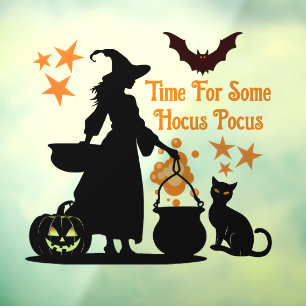 Tijd voor wat Hocus Pocus Halloween Heks Raamsticker