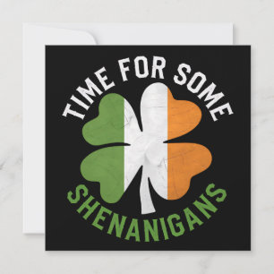Tijd voor wat kattenkwaad klaver St. Patrick's Dag Kaart