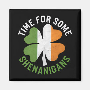 Tijd voor wat kattenkwaad Klaver St. Patrick's Day Magneet