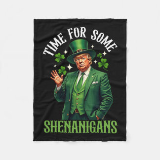 Tijd voor wat Shenanigans Funny St Patrick's Day C Fleece Deken