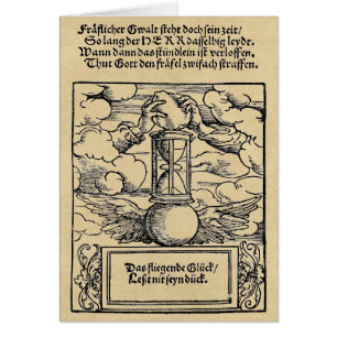 Tijd wacht op één sepia-Wenskaart