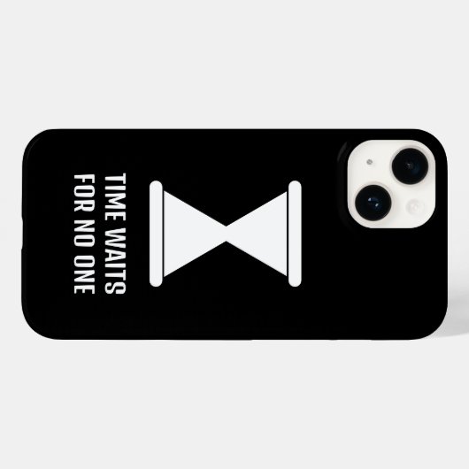 Tijd wacht op geen enkele uurglaszandklokprijs Case-Mate iPhone case (Achterkant (horizontaal))