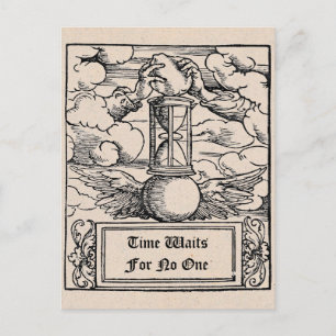 "Tijd wacht op niemand" Gepersonaliseerd Briefkaart