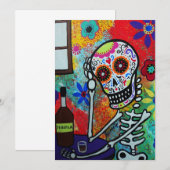 TIJDACHTIGE DAG VAN DE DODE INVITATIE KAART (Voorkant / Achterkant)