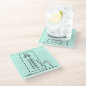 Tijdbeheer Glazen Onderzetter (Schuin)