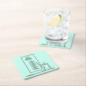 Tijdbeheer Vierkante Kartonnen Onderzetter (Insitu)