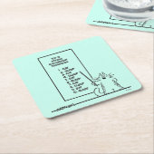 Tijdbeheer Vierkante Kartonnen Onderzetter (Schuin)