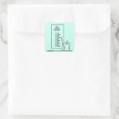 Tijdbeheer Vierkante Sticker (Tas)