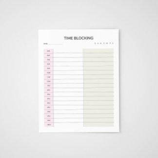 Tijdblok Planner Notitieblok