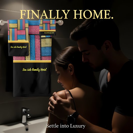 Tijdelijk abstract in multi-kleurenwint bad handdoek