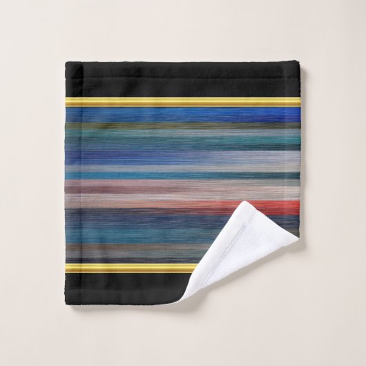 Tijdelijk abstract in rood blauw en bruin zilver bad handdoek (Wasdoekje)