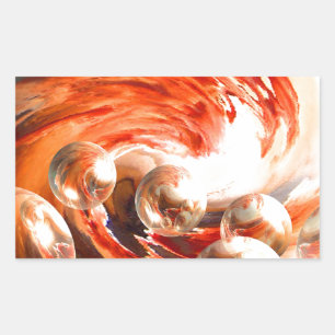 Tijdelijk Abstract Rechthoekige Sticker