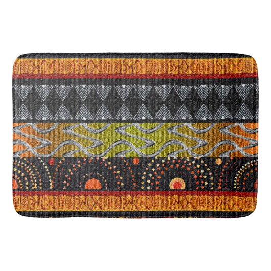 Tijdelijk afrocentrisch motif-ontwerp badmat (Voorkant)