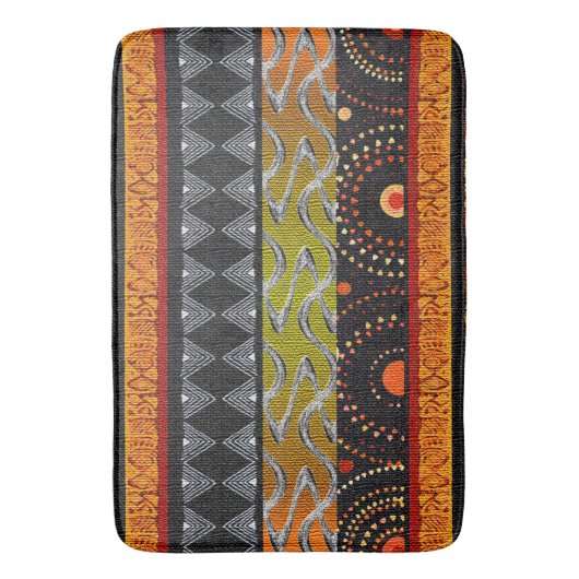 Tijdelijk afrocentrisch motif-ontwerp badmat (Voorkant Verticaal)