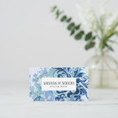 Tijdelijk blauw artistiek visitekaartje (Staand voorkant)