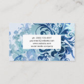 Tijdelijk blauw artistiek visitekaartje (Achterkant)