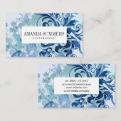 Tijdelijk blauw artistiek visitekaartje (Voorkant / Achterkant)