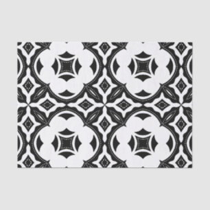 Tijdelijk esthetisch zwart-wit patroon tissuepapier