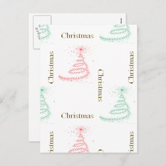 Tijdelijk kerstfeest feestdagenkaart (Voorkant / Achterkant)