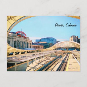 Tijdelijk kijk op Union Station, Denver, CO #2 Briefkaart