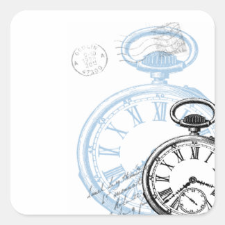 Tijdelijk Label Pocketwatch Sticker stijl
