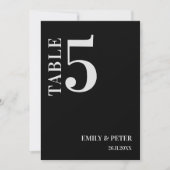 Tijdelijk minimalistisch WEDDING-tabelnummer Bedankkaart (Voorkant)