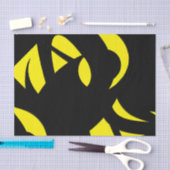 Tijdelijk modern geel / zwart  tissuepapier (Craft)