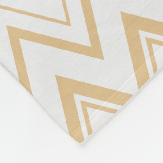 Tijdelijk neutraal wit chevron-patroon fleece deken (Hoek)