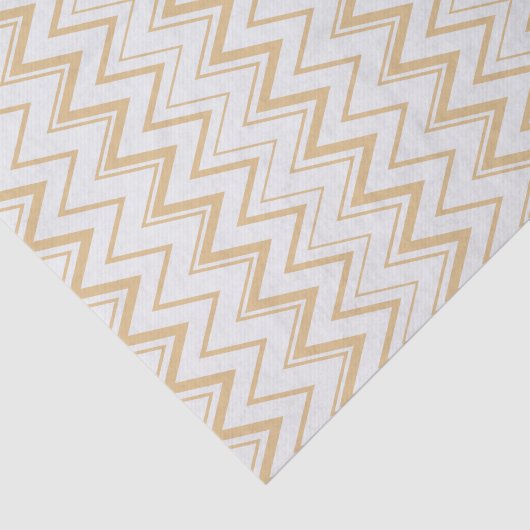 Tijdelijk neutraal wit chevron-patroon tissuepapier (Detail)