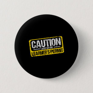 Tijdelijk Rijbewijs Nieuw Stuurprogramma Shirt Voo Ronde Button 5,7 Cm
