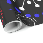 Tijdelijk rood wit vuurwerk cadeaupapier (Rol Hoek)