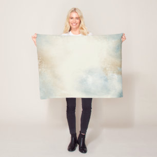 Tijdelijke Abstracte blauwe Cream Art Fleece Deken