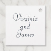 Tijdelijke blauwe marmer-merken bedankjes labels (Achterkant)