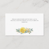 Tijdelijke elegante blauwe waterverf informatiekaartje (Achterkant)