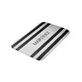 Tijdelijke Faux Silver Ombre Stripes & Black Badmat (Gekanteld)