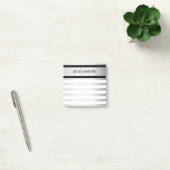 Tijdelijke Faux Silver Ombre Stripes & Black Post-it® Notes (Kantoor)