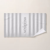 Tijdelijke faux Silver Ombre Stripes & Grey Bad Handdoek (Handdoek)