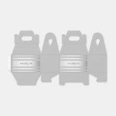 Tijdelijke faux Silver Ombre Stripes & Grey Bedankdoosjes (Uitgevouwen)