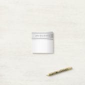 Tijdelijke faux Silver Ombre Stripes & Grey Post-it® Notes (Op bureau)