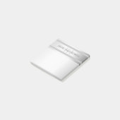 Tijdelijke faux Silver Ombre Stripes & Grey Post-it® Notes (Schuin)